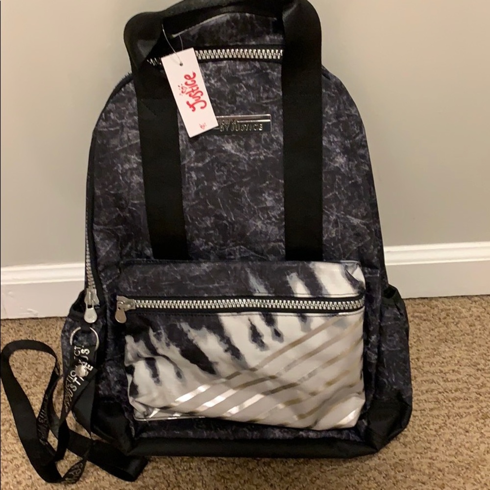 NWT Justice Tie Dye Stripe Backpack - Picture 3 of 4